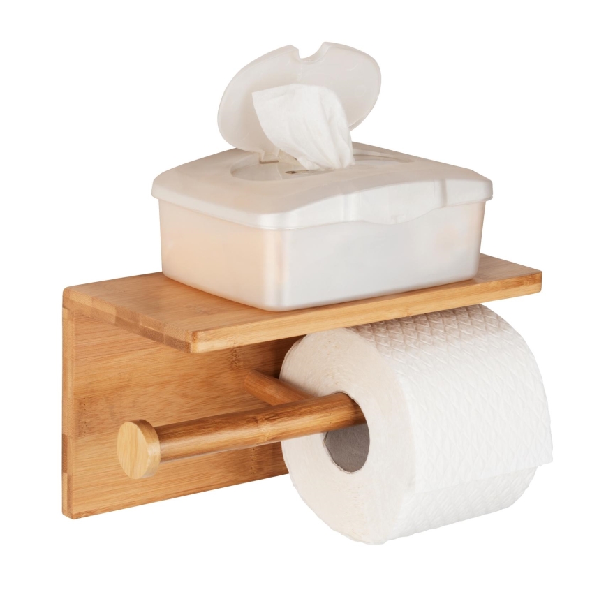WENKO 24745100 - Toiletrolhouder BAMBUSA 25x13 cm bruin
