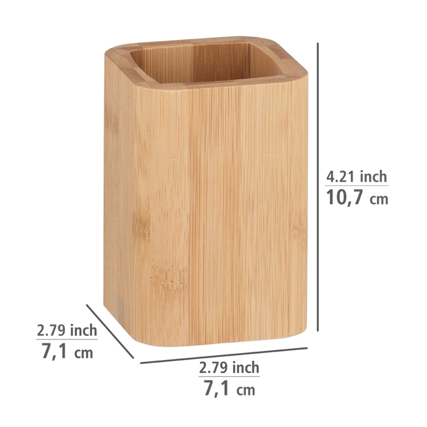 WENKO 24746100 - Beker BAMBUSA 7,1 x 10,7 cm, bruin