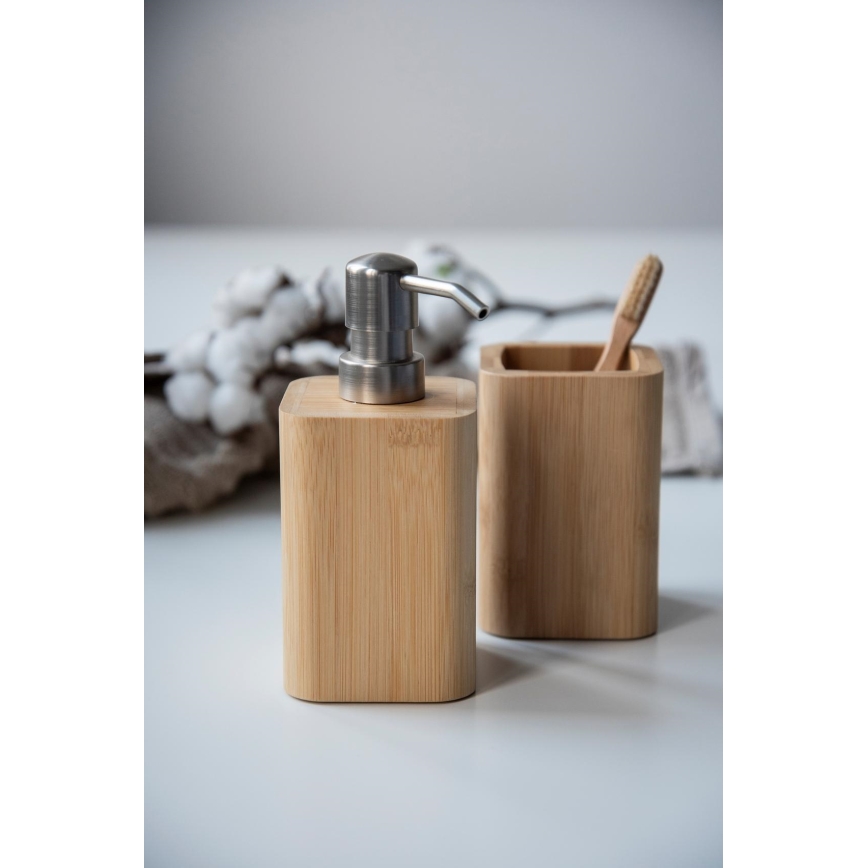 WENKO 24746100 - Beker BAMBUSA 7,1 x 10,7 cm, bruin