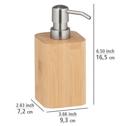 WENKO 24747100 - Zeepdispenser BAMBUSA 9,3x16,5 cm bruin