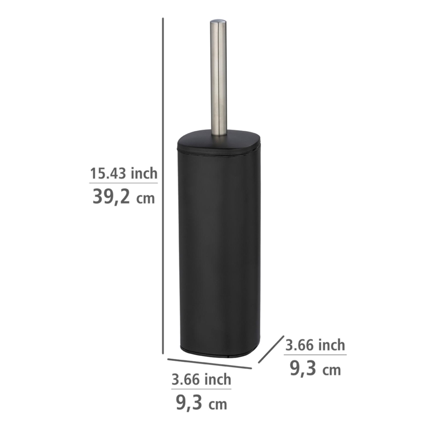WENKO 24778100 - WC-borstel ALASSIO 9,3x39,2 cm roestvrij staal/zwart