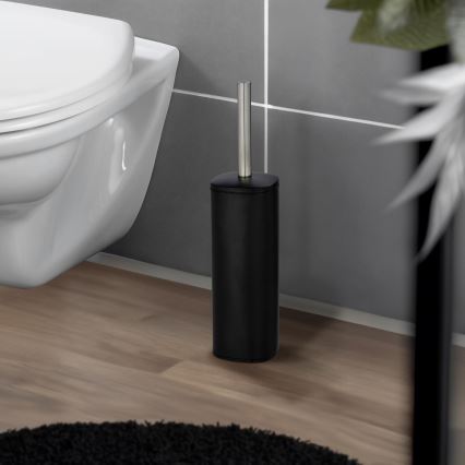 WENKO 24778100 - WC-borstel ALASSIO 9,3x39,2 cm roestvrij staal/zwart