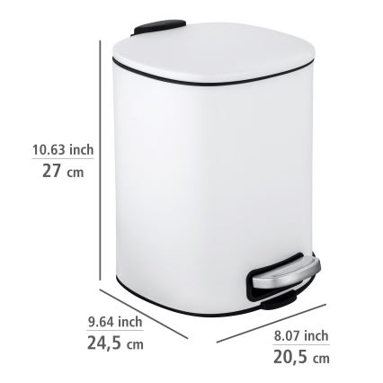 WENKO 24779100 - Mand ALASSIO 20,5x27 cm wit/zwart