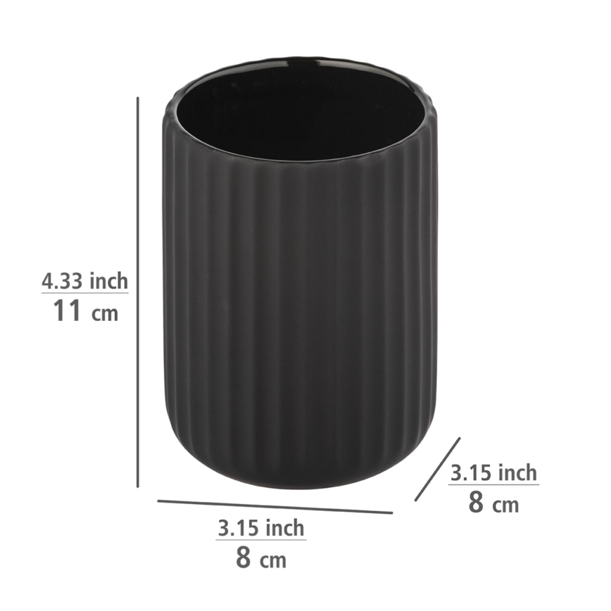 WENKO 24803100 - Beker BELLUNO 8x11 cm zwart