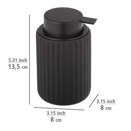 WENKO 24804100 - Zeepdispenser BELLUNO 8x13,5 cm zwart