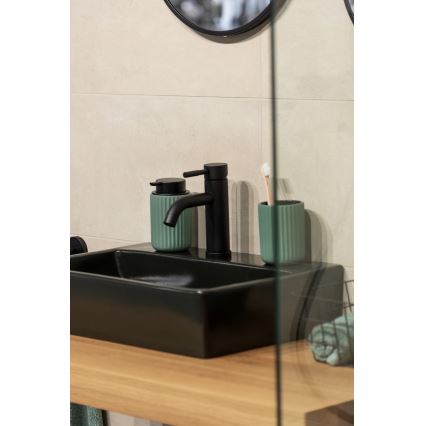WENKO 24807100 - Zeepdispenser BELLUNO 8x13,5 cm groen/zwart