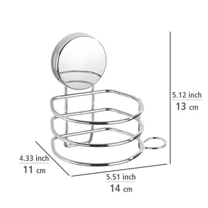 WENKO 24857100-Haardrogerhouder STATIC-LOC + OSIMO 14x13 cm glanzend chroom