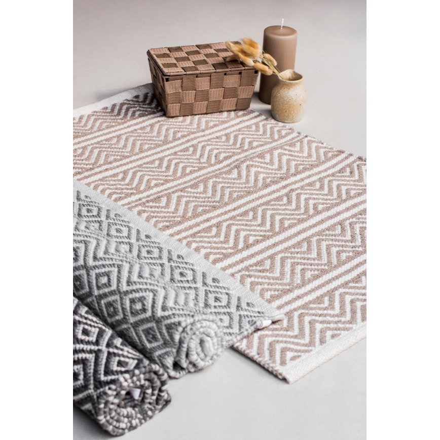 WENKO 24868100-Badmat SHAKI 50x80 cm beige/wit