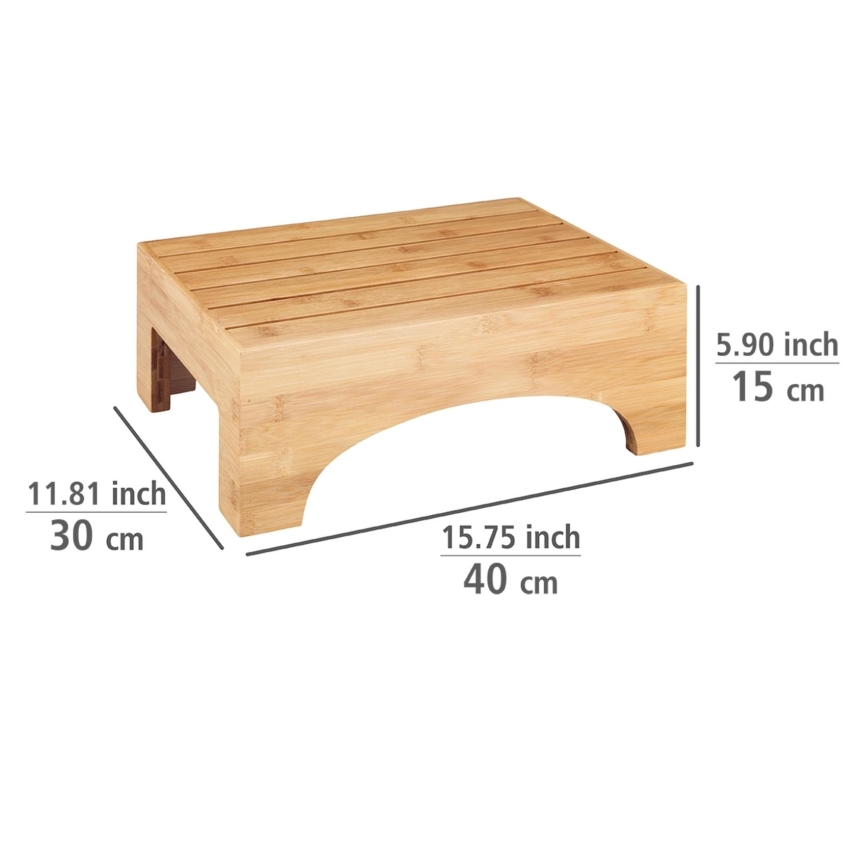 WENKO 24870100 - Kruk BAMBUSA 40x30 cm bruin