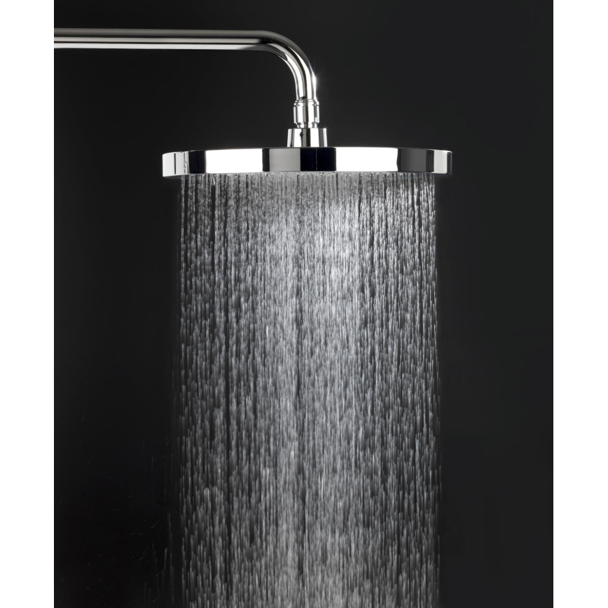 WENKO 24910100 - Douchekop SOFTWATER 26x26 cm glanzend chroom/zwart