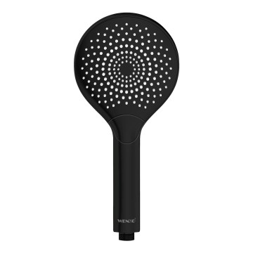 WENKO 24925100 - Douchekop met waterbesparend systeem, Ø 12 cm, zwart