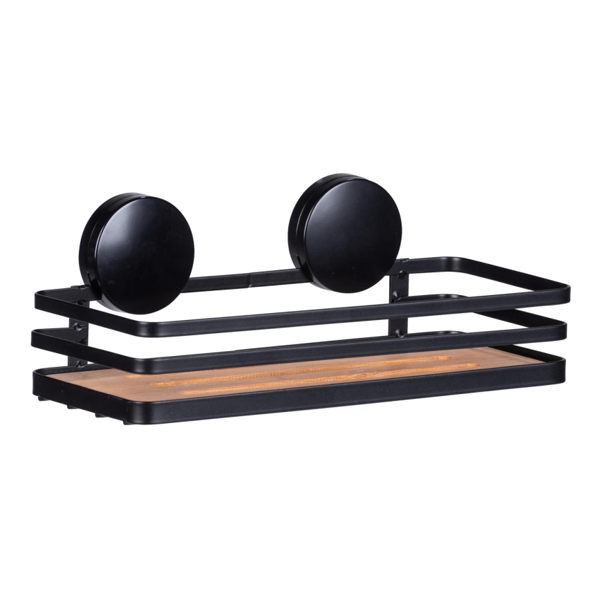 WENKO 24979800-Wandplank ALBA 26,5x12,5 cm zwart/bruin