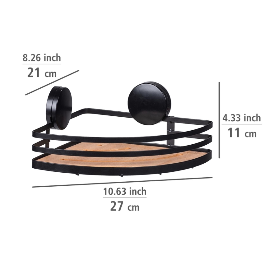 WENKO 24980800 - ALBA plank 27,3 x 21 cm zwart/bruin