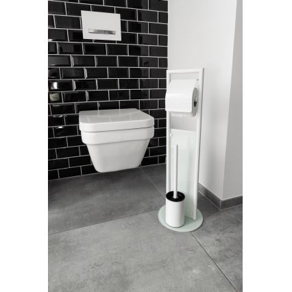 WENKO 24983800 - WC-set RAVINA 20x70 cm RVS/wit