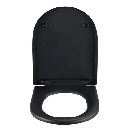 WENKO 24989100-WC WC-bril EXCLUSIEF 36,5x45 cm zwart/zilver