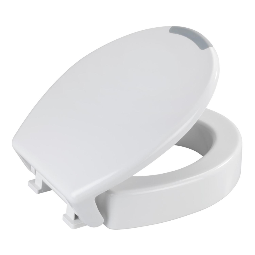 WENKO 25005100-Toiletbril SECURA 37x44 cm wit/grijs
