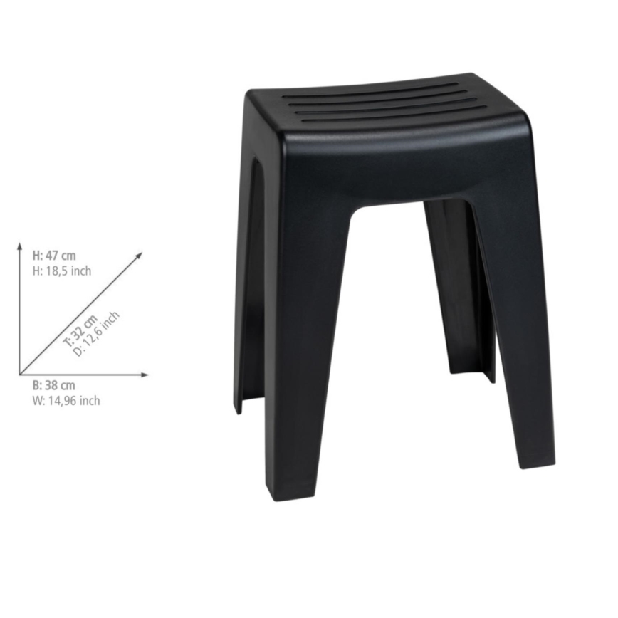 WENKO 25156100 - Kruk KUMBA 38x47 cm zwart