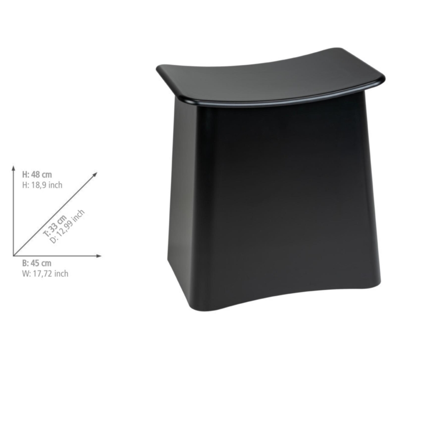 WENKO 25157100 - Kruk WING 45x48 cm zwart