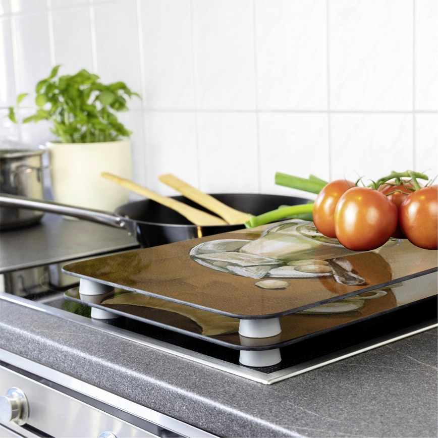 WENKO 2521280100 - Afdekplaat 52x30 cm, veelkleurig/grijs/transparant