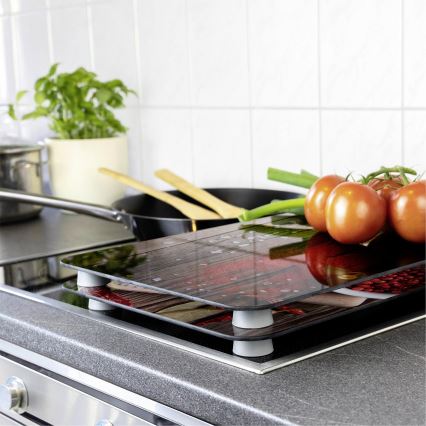 WENKO 2521467100 - Beschermhoes voor blad 30x52 cm multicolor/grijs/doorzichtig