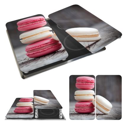 WENKO 2521496100 - Kookplaatafdekking 52x30 cm kleurrijk/grijs/transparant
