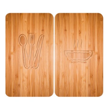 WENKO 2521497100 - Kookplaatafdekking 52x30 cm veelkleurig/grijs/transparant