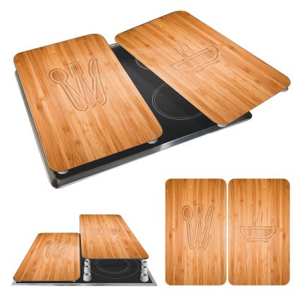 WENKO 2521497100 - Kookplaatafdekking 52x30 cm veelkleurig/grijs/transparant