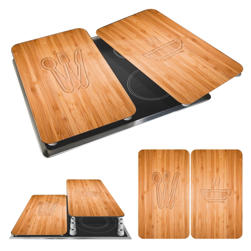 WENKO 2521497100 - Kookplaatafdekking 52x30 cm veelkleurig/grijs/transparant