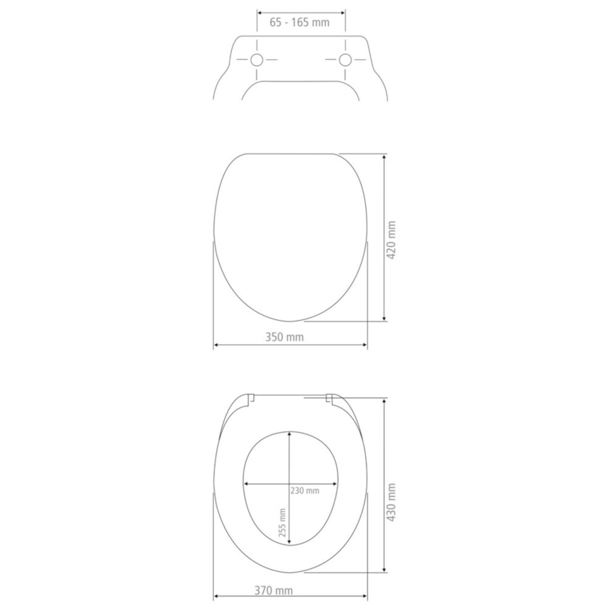 WENKO 25218100-WC-bril MORRA 35x42 cm antraciet/zilver