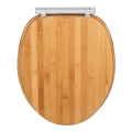 WENKO 25224100 - WC-bril BAMBOUSA 34,5x40,5 cm bruin/zilver