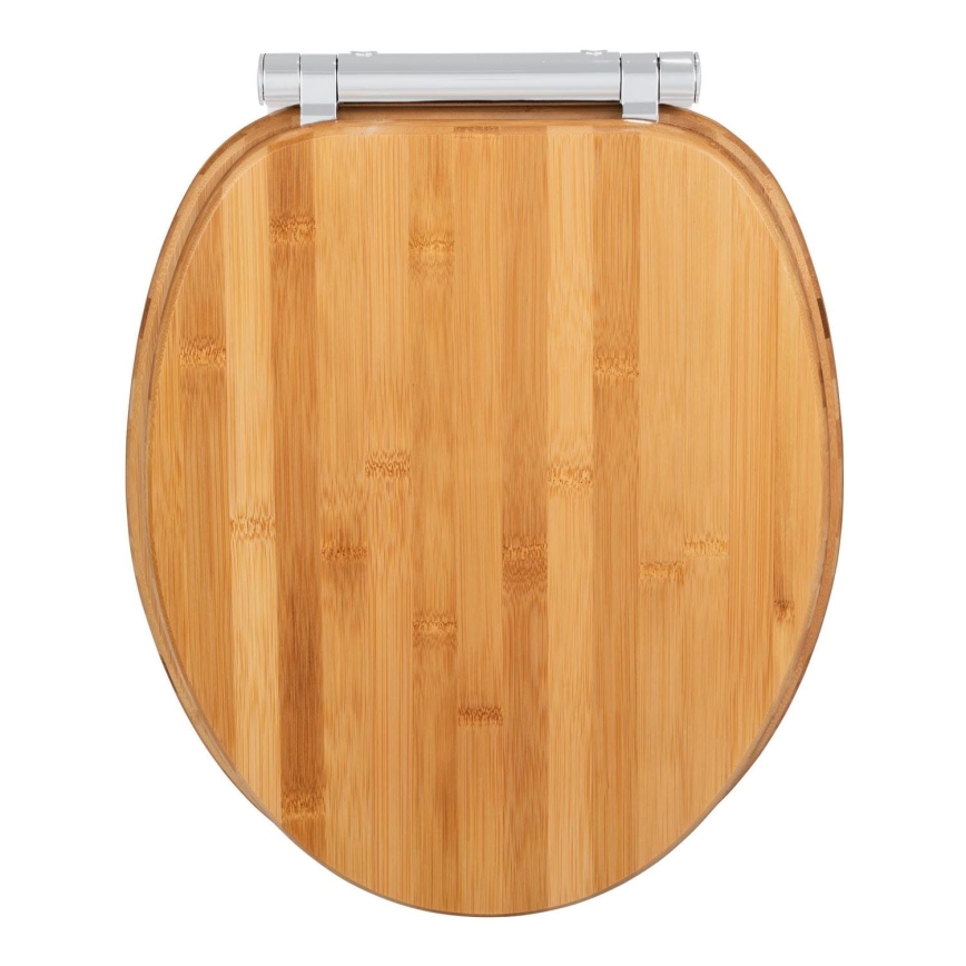 WENKO 25224100 - WC-bril BAMBOUSA 34,5x40,5 cm bruin/zilver