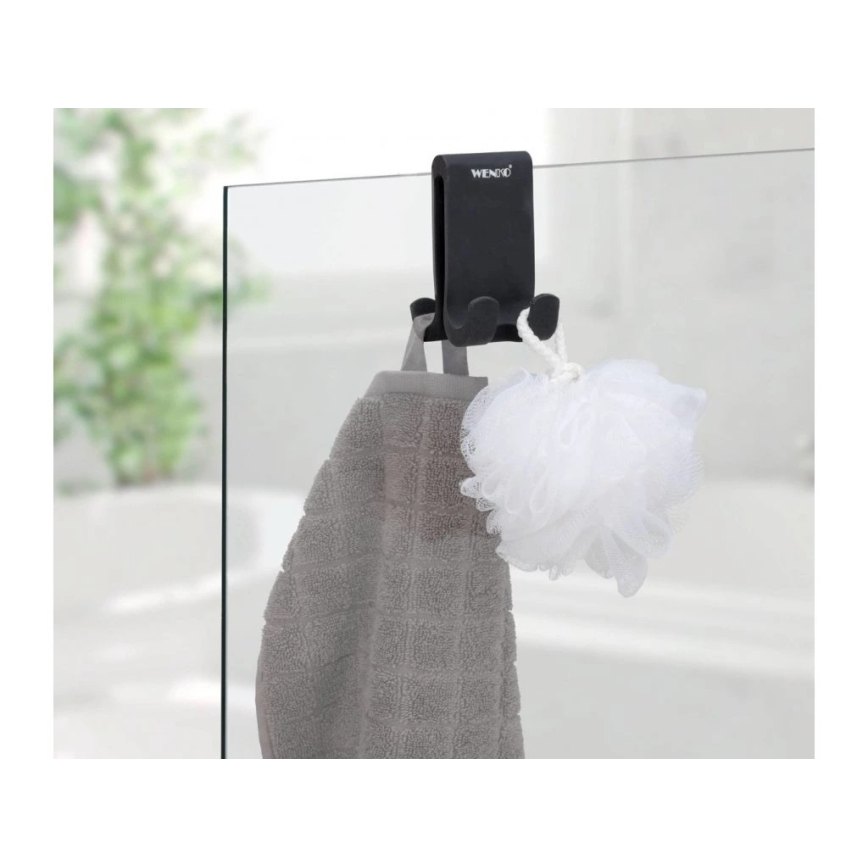 WENKO 25229100-Haak VERNA DUO 5x9,5 cm zwart