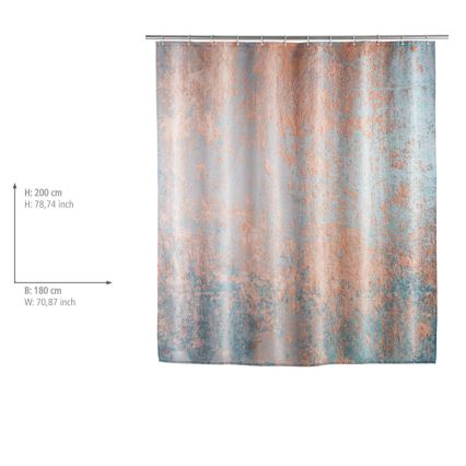WENKO 25239100 - Douchegordijn AGATE 180x200 cm veelkleurig
