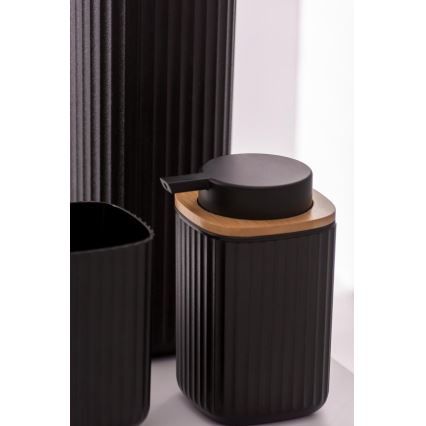 WENKO 25298100 - Zeepdispenser ROTELLO 8,9x12,7 cm zwart/bruin