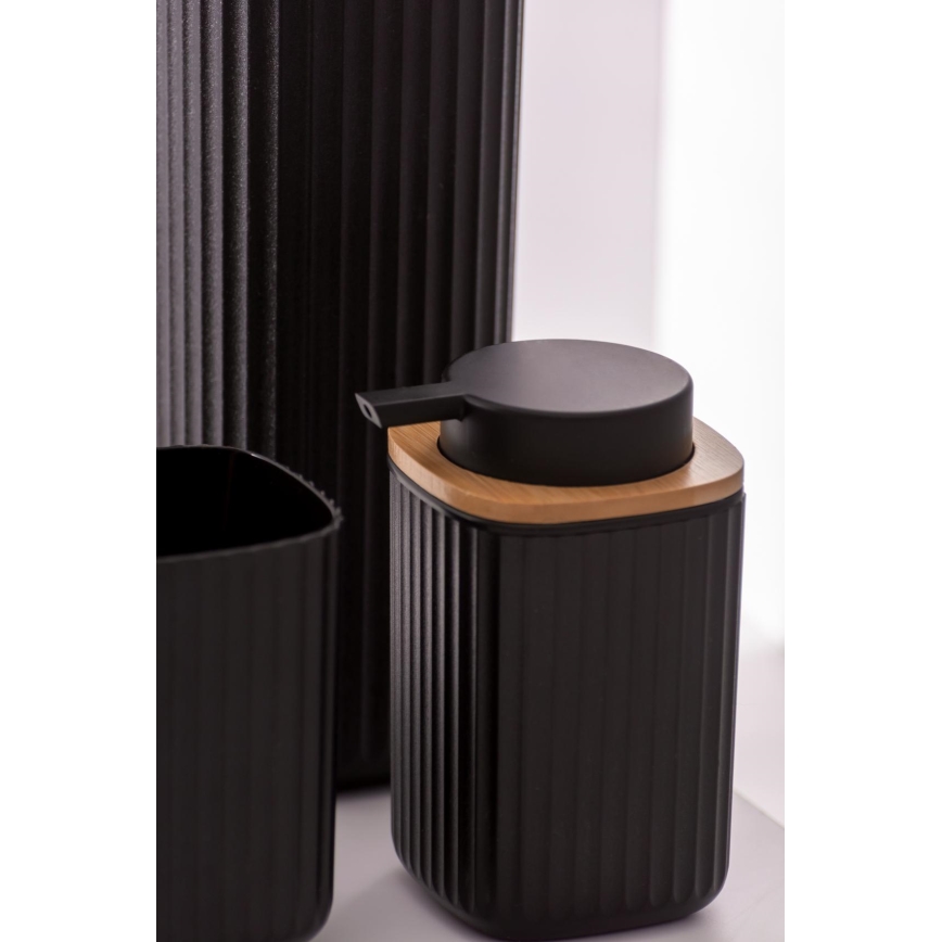 WENKO 25298100 - Zeepdispenser ROTELLO 8,9x12,7 cm zwart/bruin