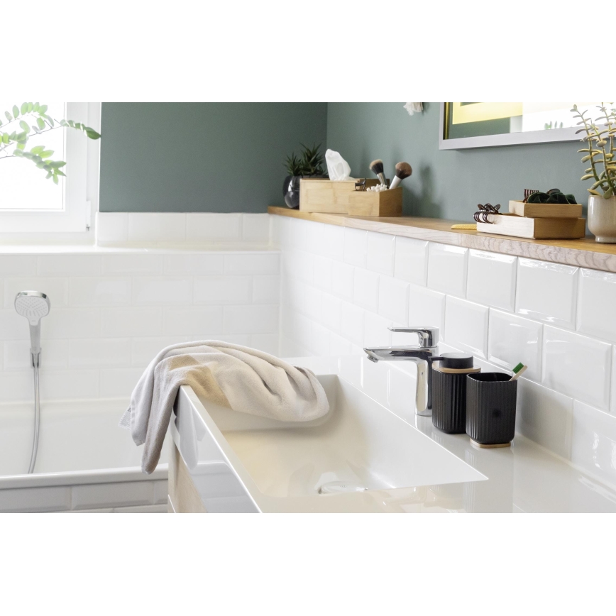 WENKO 25298100 - Zeepdispenser ROTELLO 8,9x12,7 cm zwart/bruin