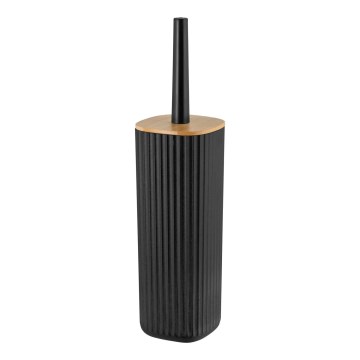 WENKO 25304100 - WC-set ROTELLO 10x36 cm zwart/bruin