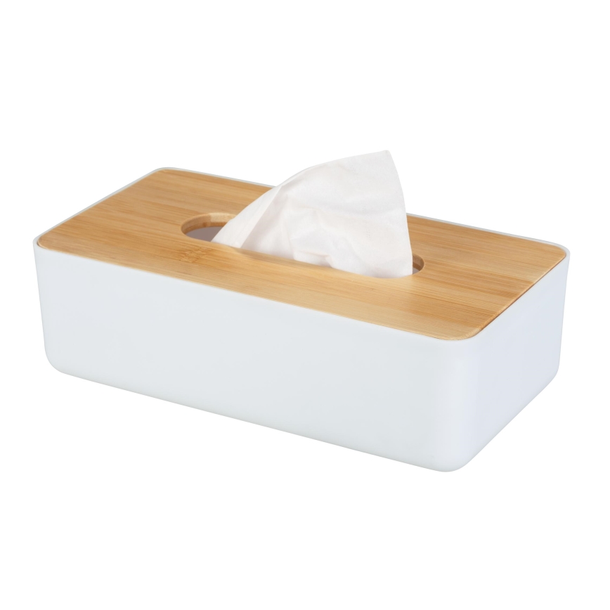 WENKO 25318100 - Make-upbox ROTELLO 24x12,7 cm wit/bruin