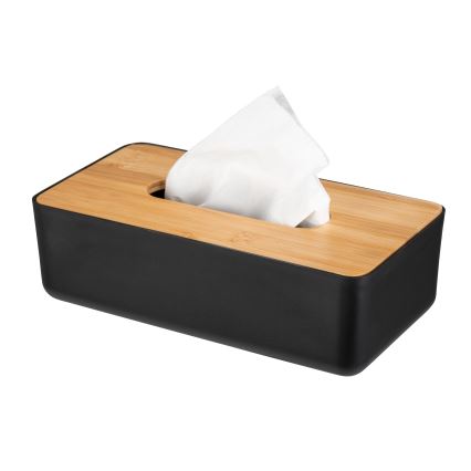 WENKO 25319100 - Make-updoos ROTELLO 24x12,7 cm zwart/bruin