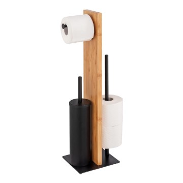 WENKO 25376100 - WC-set LESINA 18x69 cm bruin/zwart