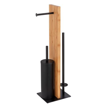 WENKO 25376100 - WC-set LESINA 18x69 cm bruin/zwart