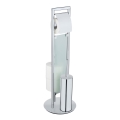 WENKO 25384100 - WC set SULMONA 25x76 cm zilver/zwart