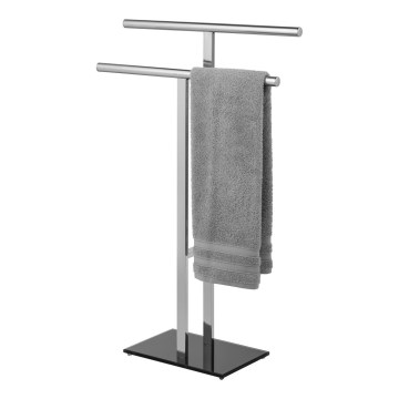 WENKO 25389100 - Handdoekenrek LAVA 50x81,5 cm roestvrij staal/zilver/zwart
