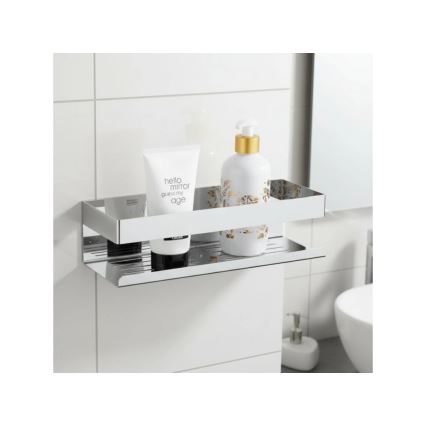 WENKO 25413100-Plank TURBO-LOC GENOVA SHINE 30x10,5 cm zilver