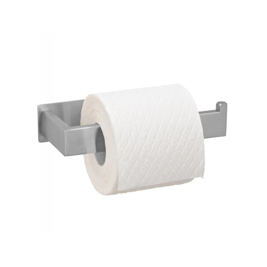WENKO 25422100 - Toiletrolhouder TURBO-LOC GENOVA MATT 15,3x7,6 cm zilver