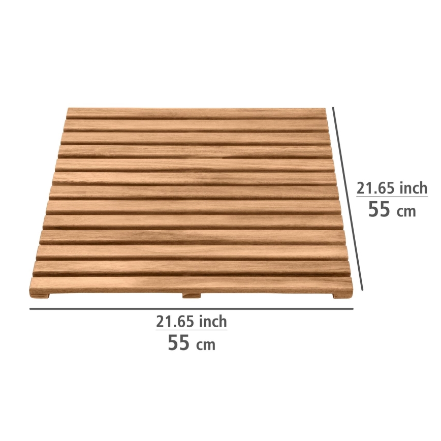 WENKO 25522100 - ACACIA deurmat 55x55 cm bruin
