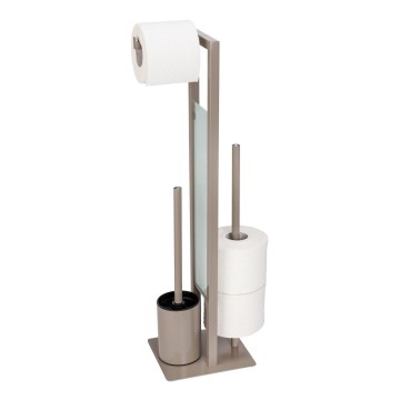 WENKO 25553100 - WC-borstel RIVALTA 18x70 cm beige/zwart