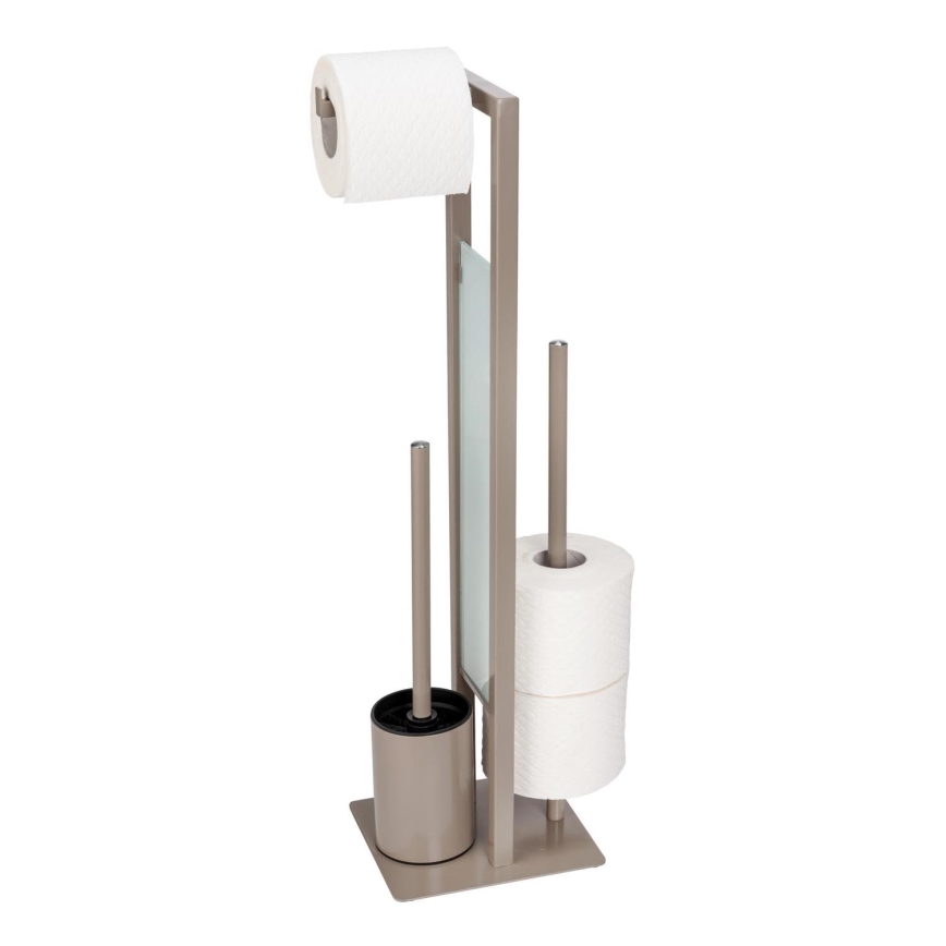 WENKO 25553100 - WC-borstel RIVALTA 18x70 cm beige/zwart