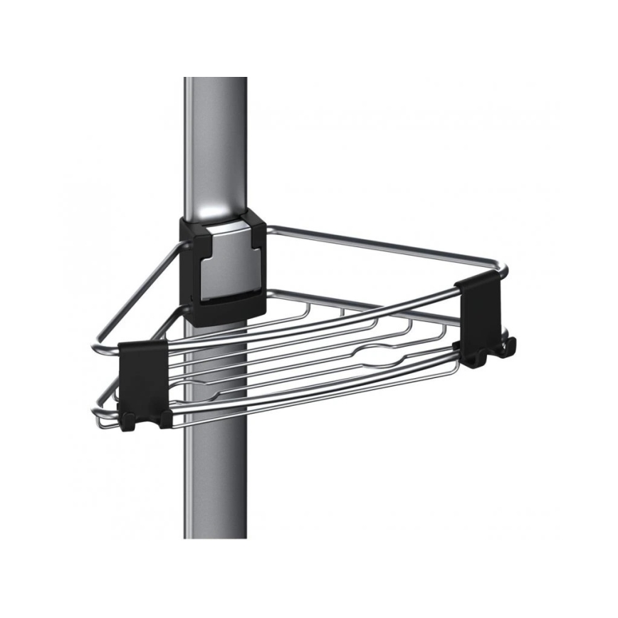 WENKO 25556100-Hoekplank PURIO 35,5x280 cm zilver/grijs