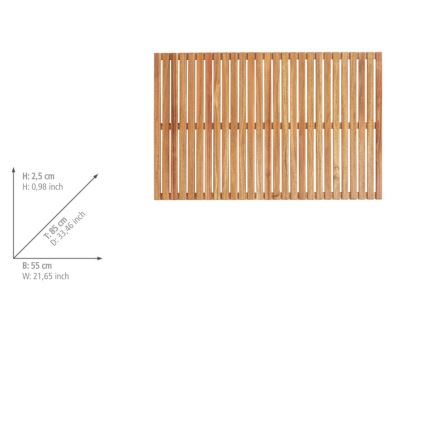 WENKO 25578100 - Vloermat ACACIA 55x85 cm bruin